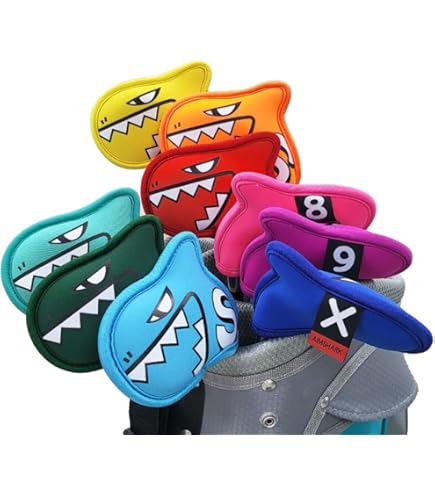 Amazon.co.jp: AIMSHARK スカル_シャークゴルフアイアンカバー/1個